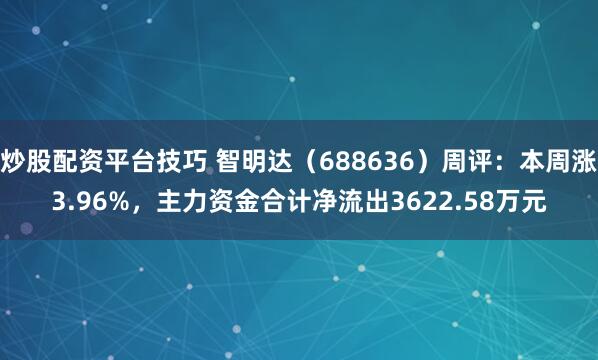 炒股配资平台技巧 智明达（688636）周评：本周涨3.96%，主力资金合计净流出3622.58万元